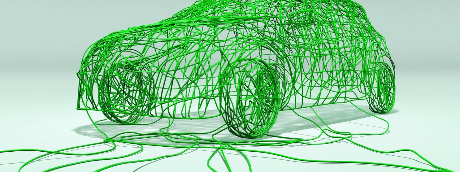 EV car green wires